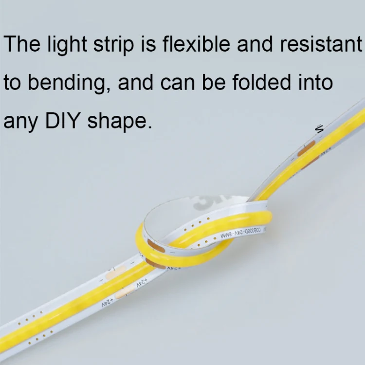 1m 24V 8mm Wide COB Adhesive Decorative LED Light Strip, Specification: 320 Beads-12W-95 Display(4000K) - Image 6