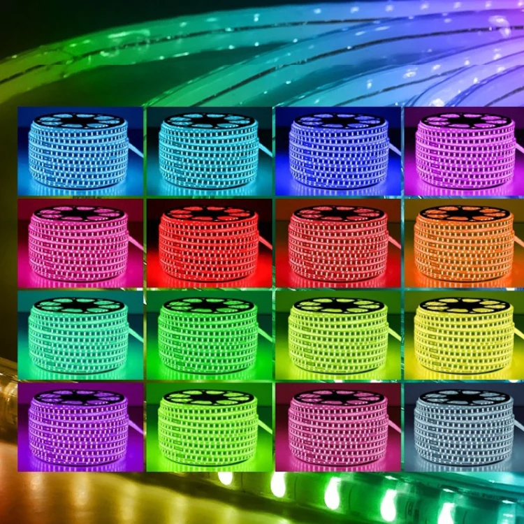 1m Waterproof Colorproof LED Strips Neon Light Bar, Style: 5050 120 Beads RGB Light Strip - Image 2
