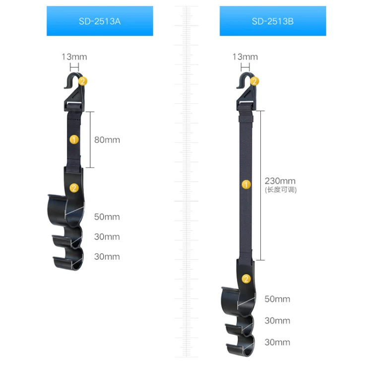 1pair Car Seat Back Umbrella Fixed Storage Hook, Style: Standard - Image 2