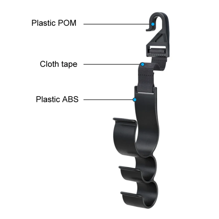 1pair Car Seat Back Umbrella Fixed Storage Hook, Style: Standard - Image 3