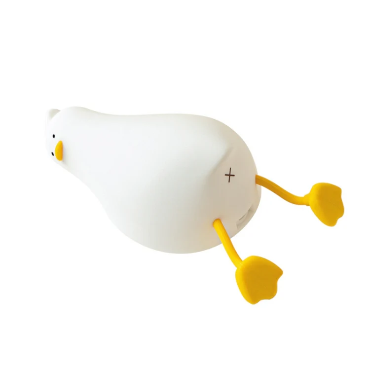 1W USB Charging LED Lie Flat Duck Silicone Touch Sensing Night Light - Image 2