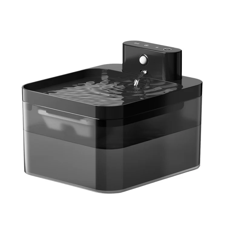 2.2L Smart Pet Water Fountain Wireless Infrared Sensor Battery Model Cats Water Dispenser(289-Square)
