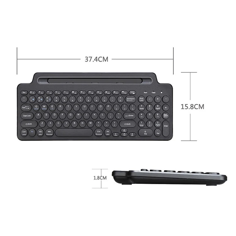 2.4G Bluetooth Wireless Keyboard With Card Slot Bracket With Touchpad - Image 3
