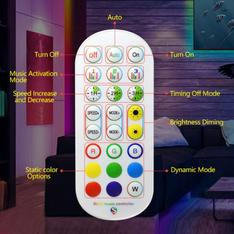 2.4G Remote Control LED Symphony Marquee Light Strip, Length: 5m 70 LEDs - Image 5