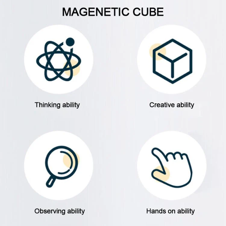 2.5cm Magnetic Cube Building Blocks LED Night Lights Decorative Toy(Blue) - Image 6