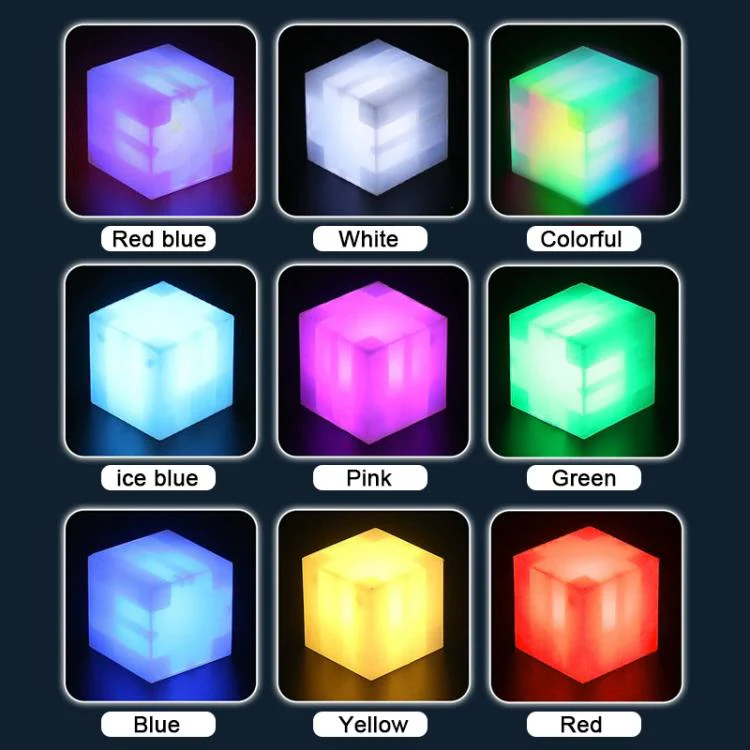 2.5cm Magnetic Cube Building Blocks LED Night Lights Decorative Toy(Blue) - Image 8