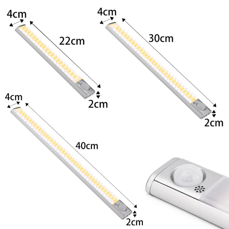 2.8W USB Charging Smart Human Body Sensing Wardrobe Lamp, Length: 30 cm - Image 3