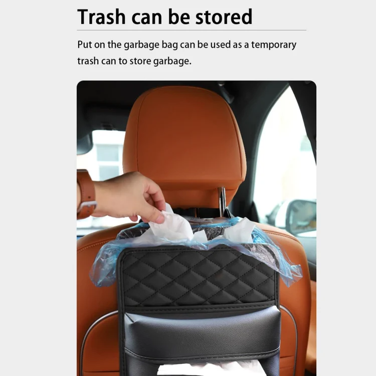 2 In 1 Car Seat Back Storage Hanging Tissue Bag, Style: Standard - Image 6