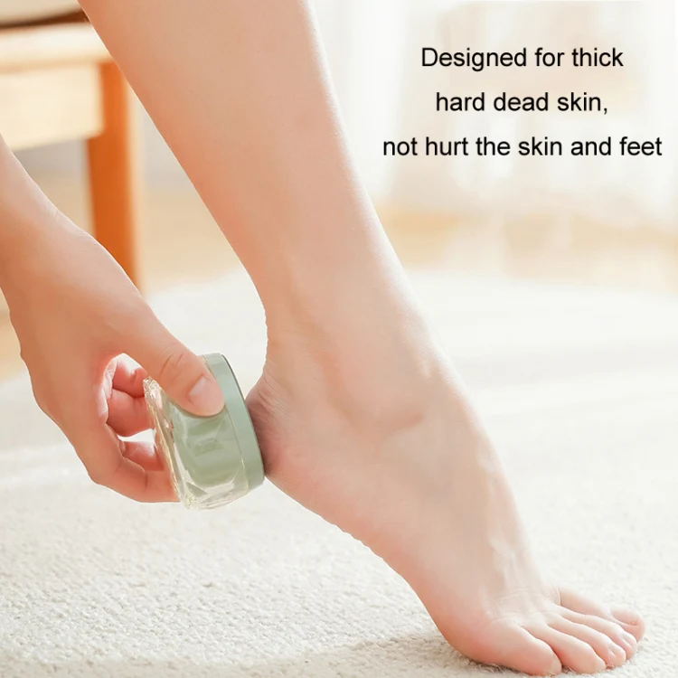 2 in 1 Double-sided Foot Grinder Crystal Glass Manual Epilator(Green) - Image 8
