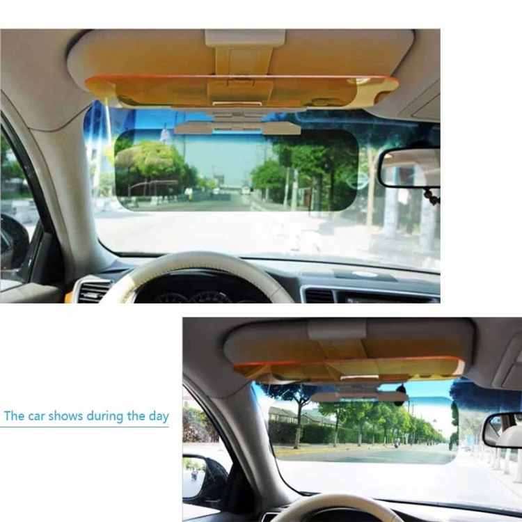 2 in 1 HD Car Anti-Glare Dazzling Goggle Day Night Vision Driving Mirror Sun Visors - Image 10