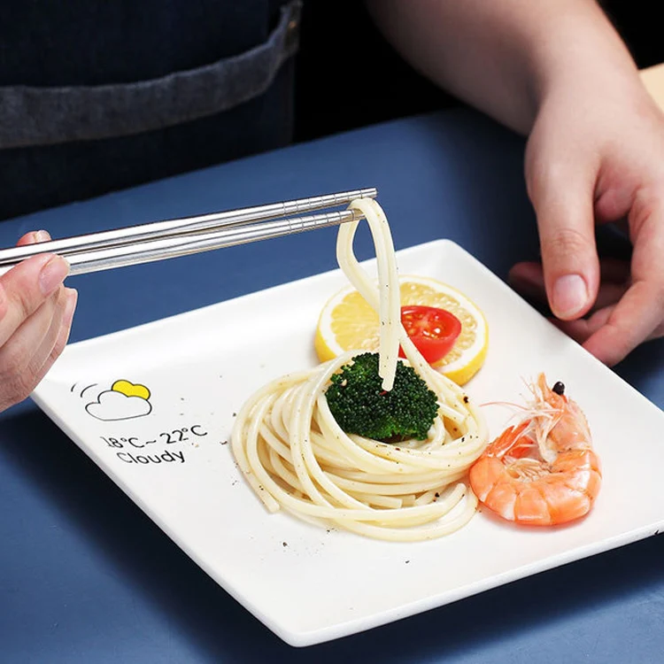 2 in 1 Simple Child Student Travel Portable 304 Stainless Steel Spoon Chopsticks Cutlery Set(Blue) - Image 6