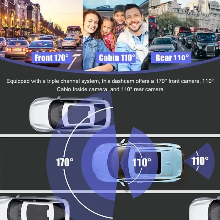 2 Inch Screen 3-Record 1080P Driving Recorder - Image 4