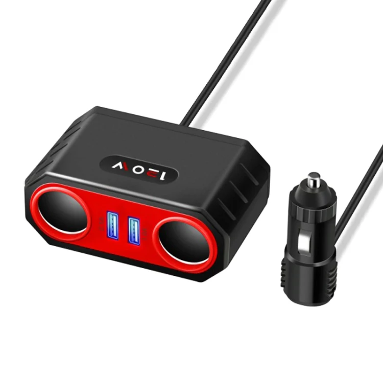 2 PCS Car Cigarette Lighter 1 In 2 Auto Multi-Function Mobile Phone Charger - Image 2