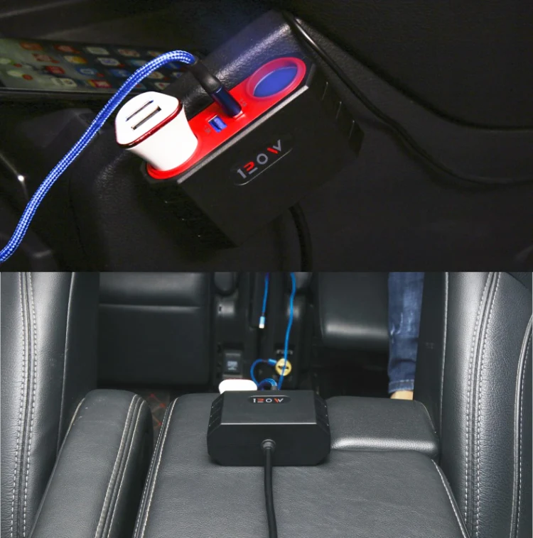 2 PCS Car Cigarette Lighter 1 In 2 Auto Multi-Function Mobile Phone Charger - Image 6
