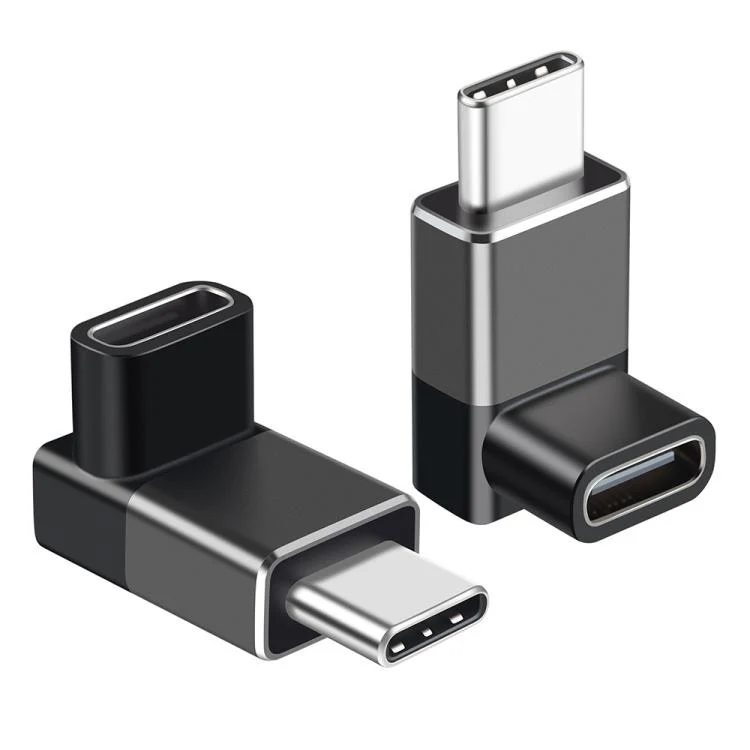2 Pcs ENKAY ENK-AT132 USB C 90 Degree Adapter 40Gbps USB4 For Thunderbolt 4 / 3 Extension Converter(Grey)