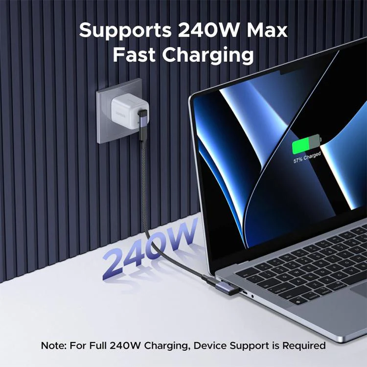 2 Pcs ENKAY ENK-AT132 USB C 90 Degree Adapter 40Gbps USB4 For Thunderbolt 4 / 3 Extension Converter(Grey) - Image 4