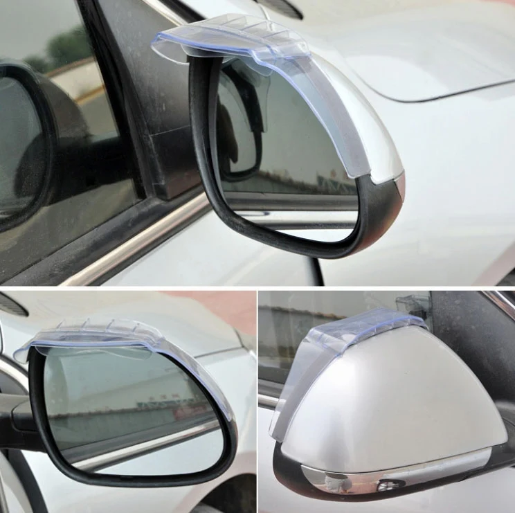 2 PCS Flexible Shielding Rain Board Rain Eyebrow with Wind Guide Apparatus for Car Rearview Mirrors(Black) - Image 9
