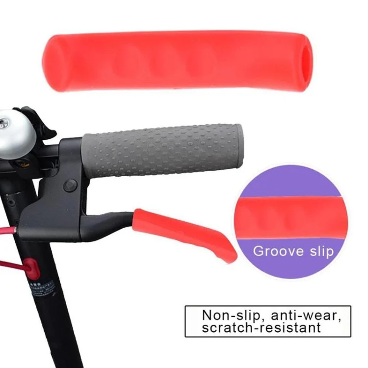 2 PCS For Xiaomi Mijia M365 Electric Scooter Handbrake Non-Slip Silicone Cover(Pink) - Image 4
