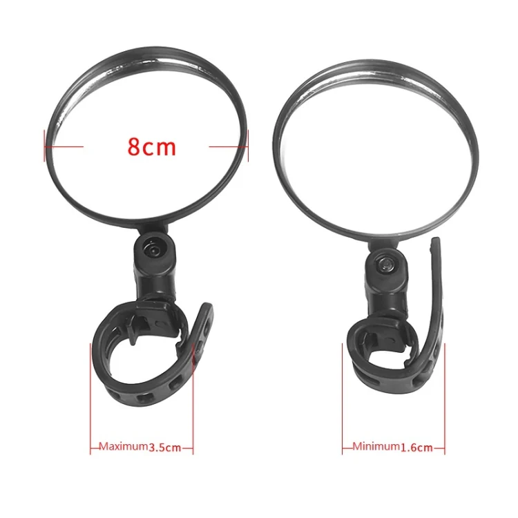 2 PCS For Xiaomi Scooter Rear View Mirror Bicycle Mirror(Round) - Image 3