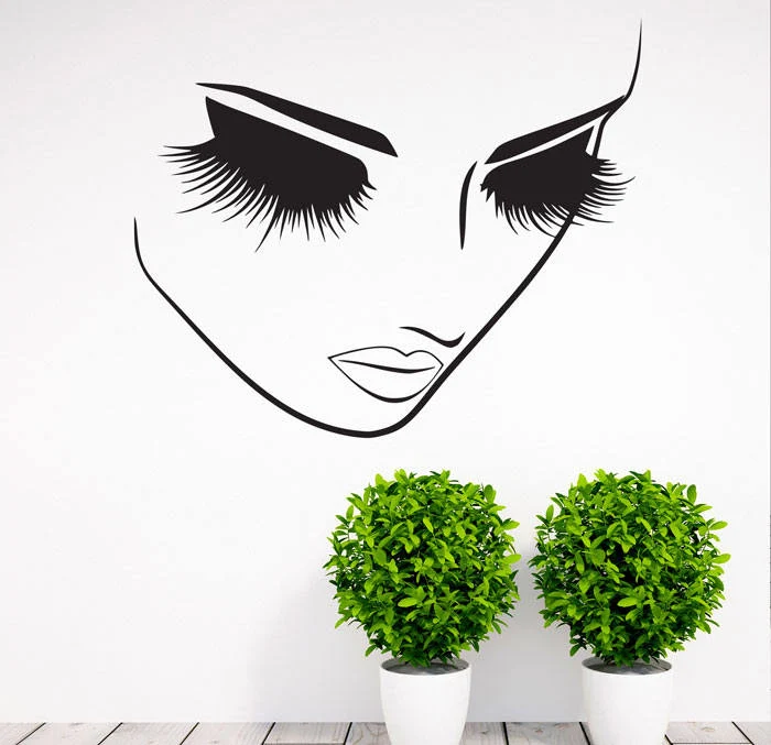 2 PCS Makeup Wall Salon Wall Beauty Studio Wall Art Decoration Sticker Wall Sticker, Size:65×57cm - Image 3