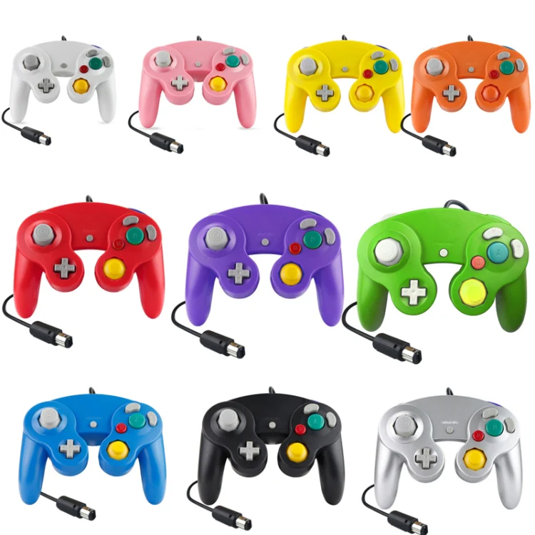2 PCS Single Point Vibrating Controller Wired Game Controller For Nintendo NGC / Wii, Product color: Red - Image 2