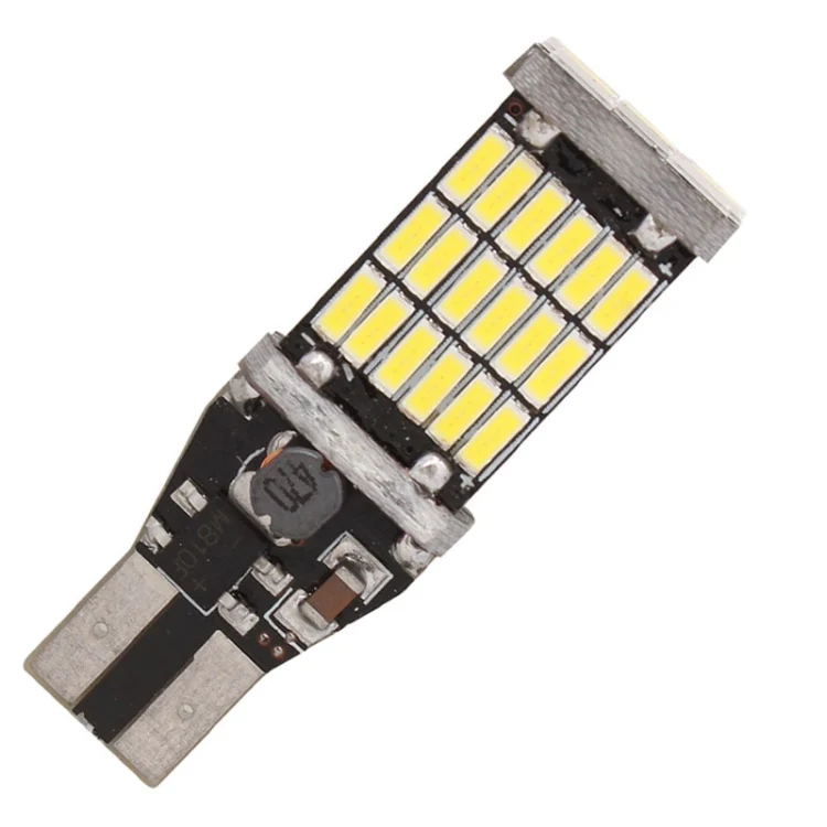2 PCS T15 W16W 9W 450LM White Light 45 LED 4014 SMD Car Brake Light Reverse Lamp Parking Light Bulb, DC 12V - Image 3