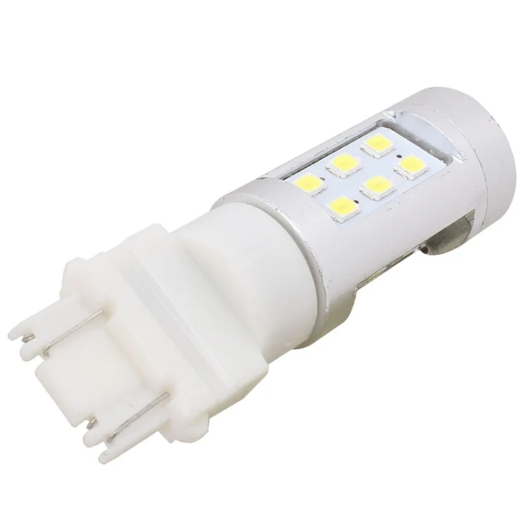 2 PCS T25 4.2W 630LM White Light Dual Wires 21 LED 2835 SMD Car Brake Light Daytime Running Light Bulb, DC 12V - Image 3