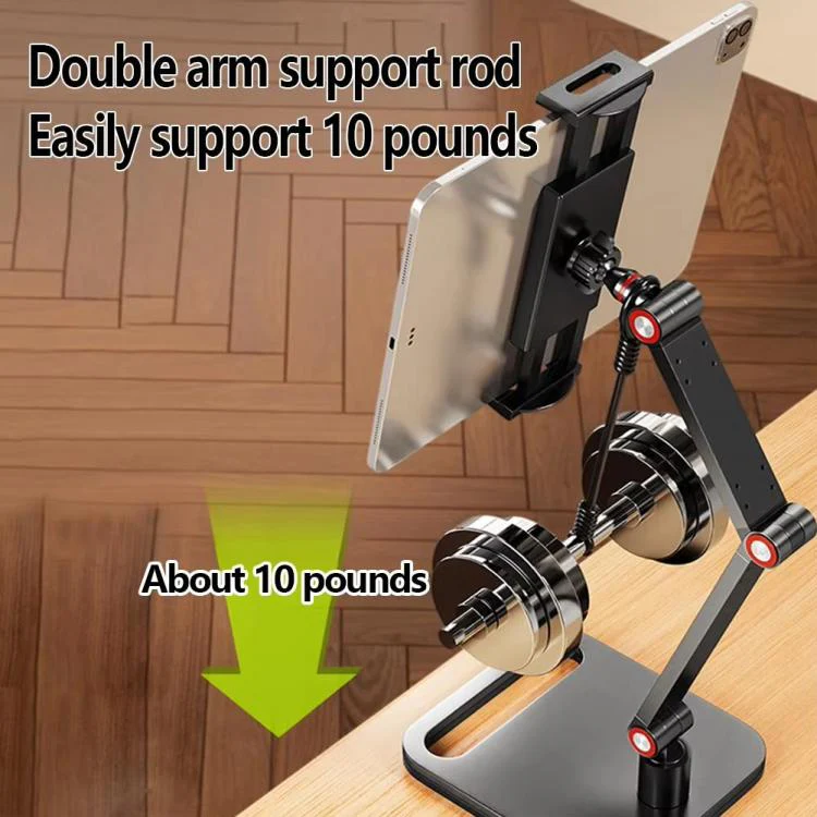 2-session Phone Tablet Monitor Desktop Stand Height and Angle Adjustable Bracket for Screen Within 17.3 Inch - Image 3