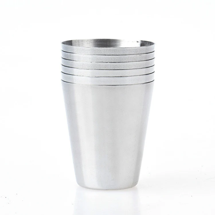 2 Sets Outdoor Mini Stainless Steel Small Wine Glass Hiking Camping Travel Portable Drinking Cup Set with Leather Case, Size:Small, Capacity:30ml - Image 4