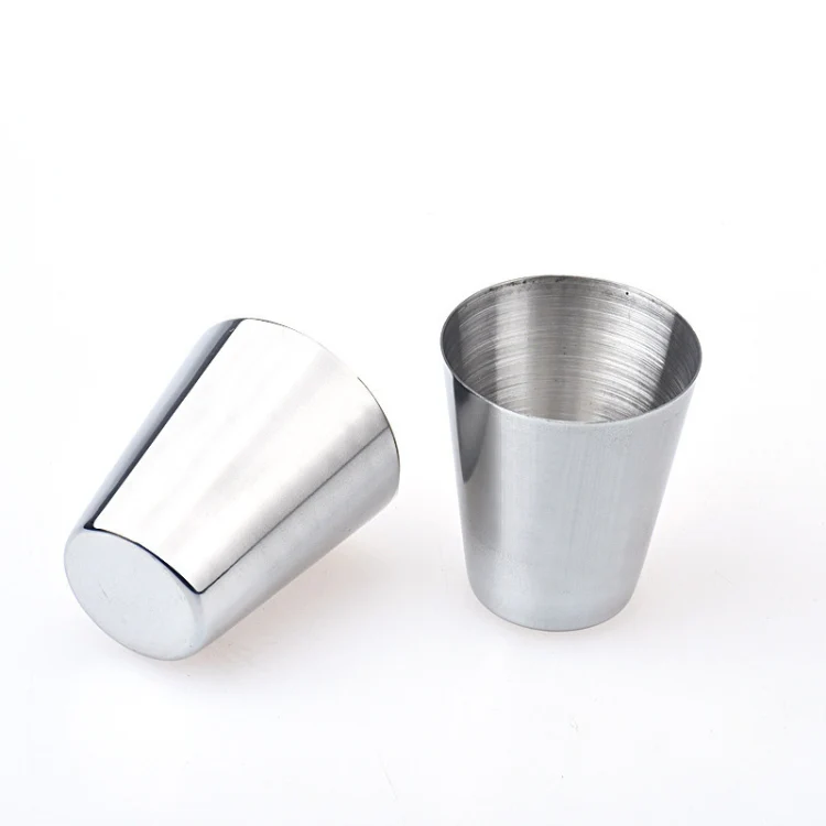2 Sets Outdoor Mini Stainless Steel Small Wine Glass Hiking Camping Travel Portable Drinking Cup Set with Leather Case, Size:Small, Capacity:30ml - Image 5