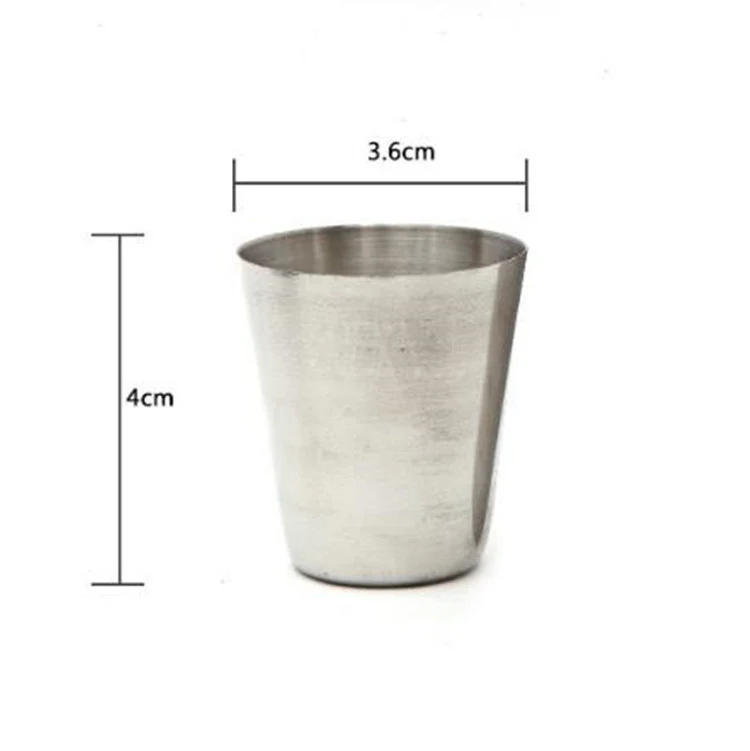 2 Sets Outdoor Mini Stainless Steel Small Wine Glass Hiking Camping Travel Portable Drinking Cup Set with Leather Case, Size:Small, Capacity:30ml - Image 7