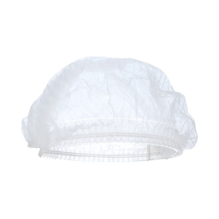 200 PCS Non-woven Disposable Pleated Anti Dust Hat Bath Caps For Spa Hair Salon Beauty(White) - Image 2