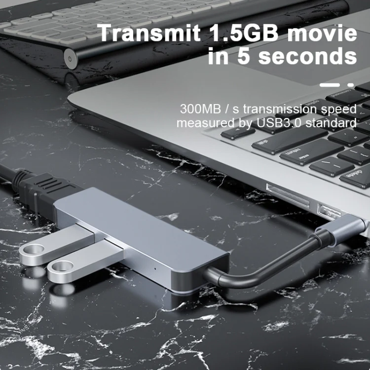 2011N 3 In 1 USB 3.0 x2 + HDMI Multi-function Type-C / USB-C HUB Docking Station - Image 7