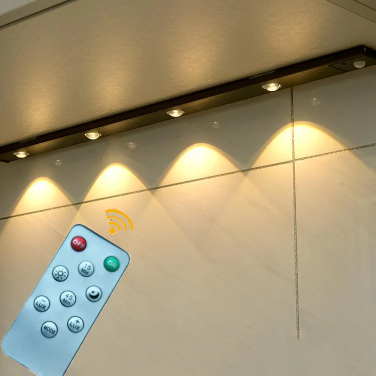 20cm Rechargeable Motion Sensor Light Bar Cabinet Wardrobe Lamp With Remote Control(Black) - Image 2