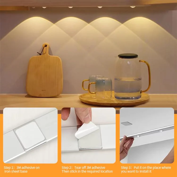 20cm Rechargeable Motion Sensor Light Bar Cabinet Wardrobe Lamp With Remote Control(Silver) - Image 9
