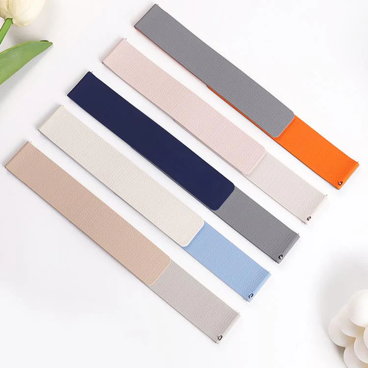 20mm Lychee Texture Soft Magnetic Silicone Watch Band(Gray) - Image 7