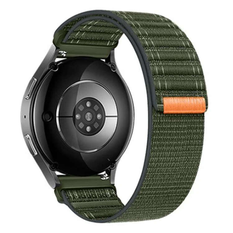 20mm Wave Texture Nylon Hook And Loop Fastener Watch Band(Army Green) - Image 2