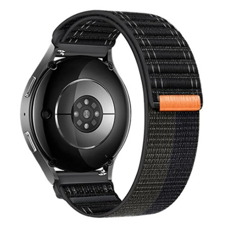 20mm Wave Texture Nylon Hook And Loop Fastener Watch Band(Black) - Image 2