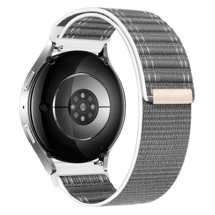 20mm Wave Texture Nylon Hook And Loop Fastener Watch Band(Grey) - Image 2