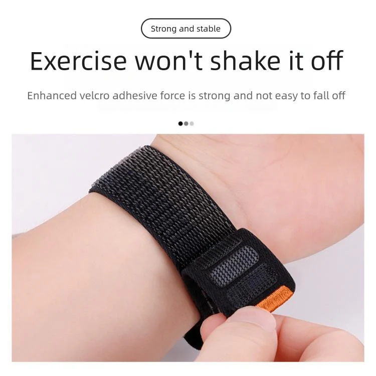 20mm Wave Texture Nylon Hook And Loop Fastener Watch Band(Grey) - Image 7