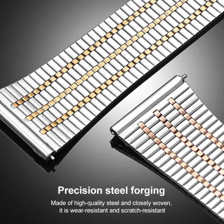 20mm xDfind Seven Beads Buckle Stainless Steel Watch Band(Gold) - Image 8