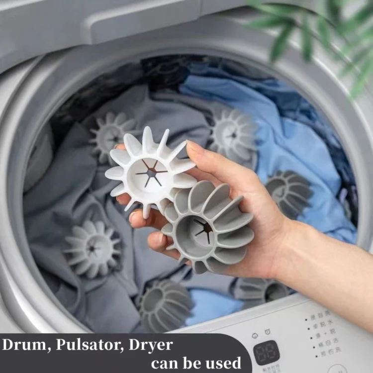 20pcs Laundry Ball Stain Removal Anti-tangle Cleaning Ball For Washing Machine(Gray) - Image 4