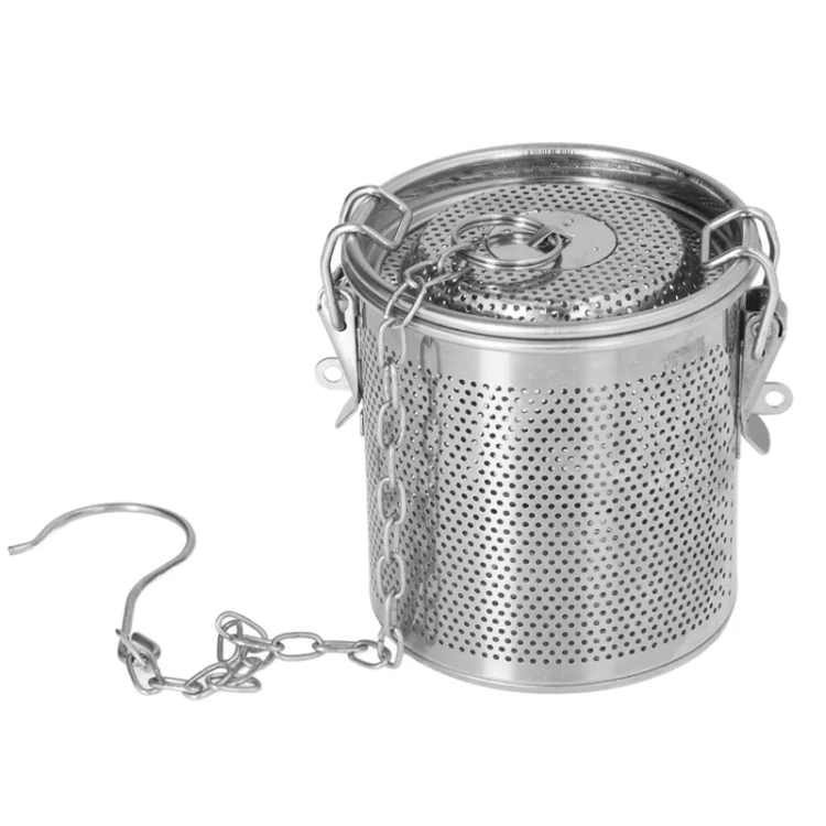 20x20cm 304 Stainless Steel Brine Basket Tea Residue Ball Soup Material Box