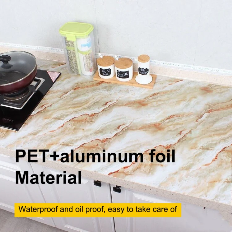 215421210W 5m Marble Pattern Bright Paint Furniture Renovation Self-Adhesive Wall Paper Cabinet Waterproof Film(Green) - Image 5