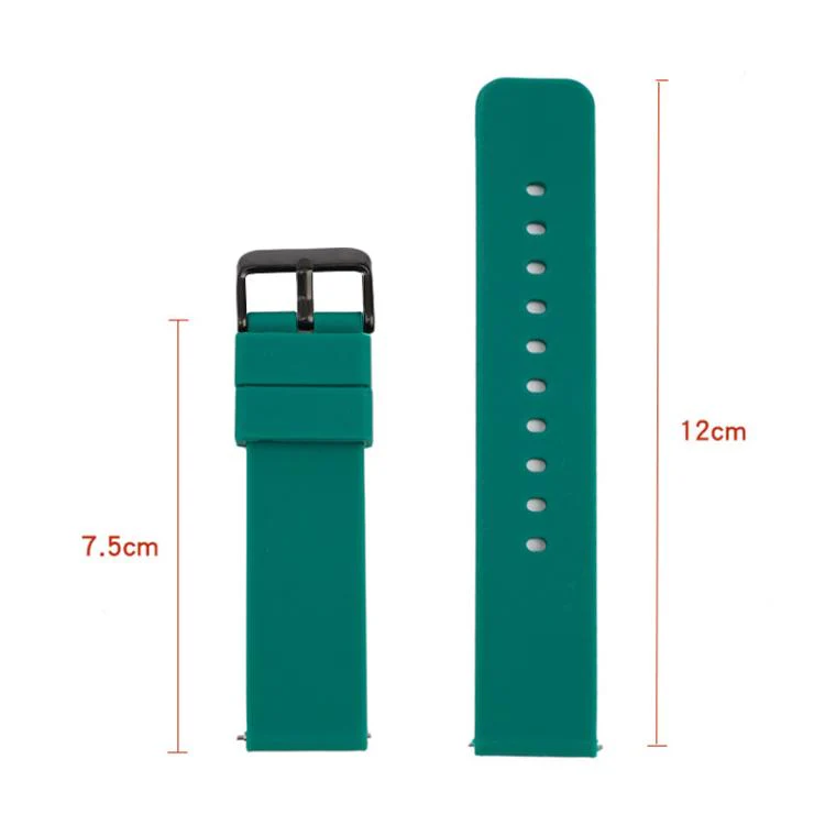 21mm xDfind Stainless Steel Black Pin Buckle Solid Color Silicone Waterproof Watch Band(Beige) - Image 5