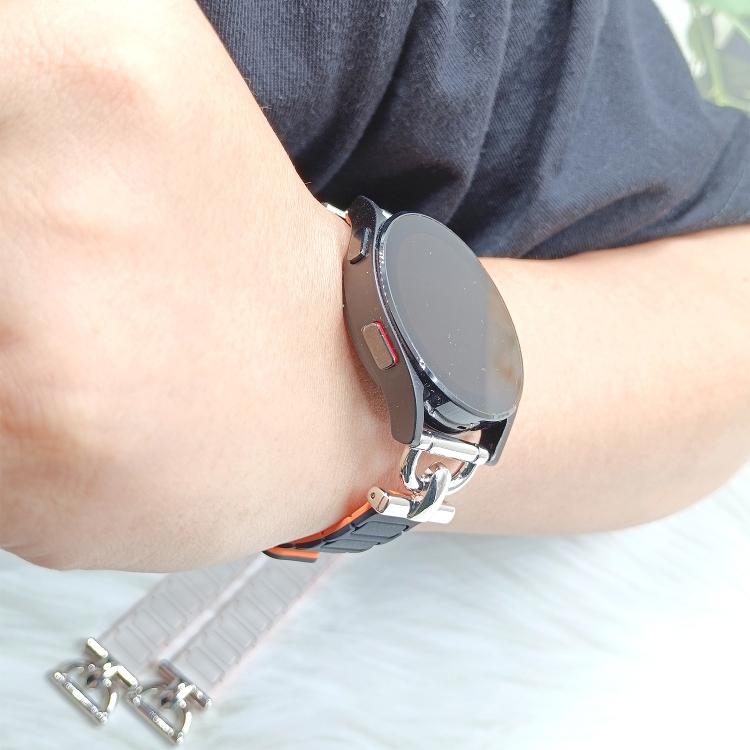 22mm D-shaped Tri-beads Magnetic Silicone Watch Band(Starlight) - Image 5