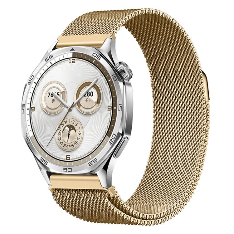 22mm Press Snap Milanese Magnetic Stainless Steel Watch Band(Gold)