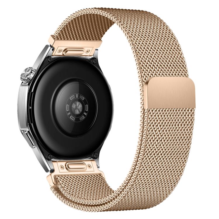 22mm Press Snap Milanese Magnetic Stainless Steel Watch Band(Rose Gold) - Image 2