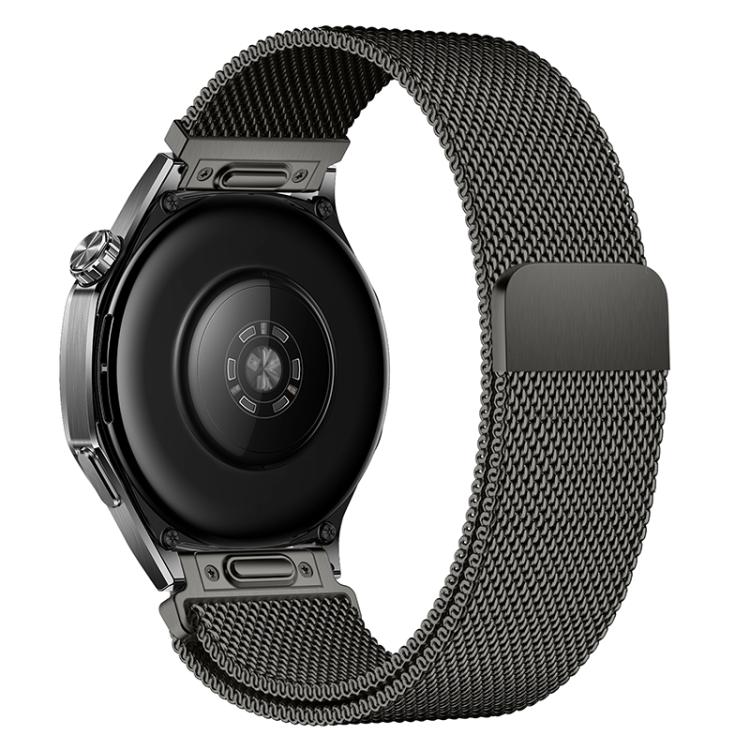 22mm Press Snap Milanese Magnetic Stainless Steel Watch Band(Titanium Gray) - Image 2