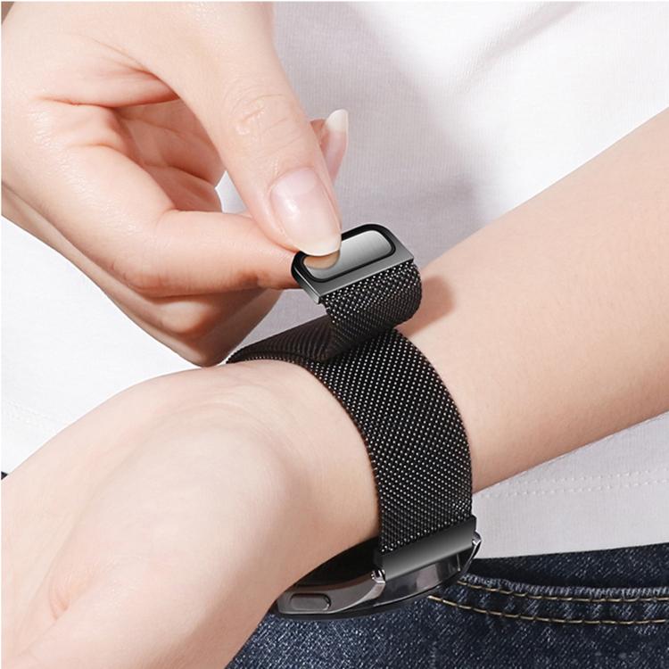 22mm Press Snap Milanese Magnetic Stainless Steel Watch Band(Topaz Blue) - Image 6